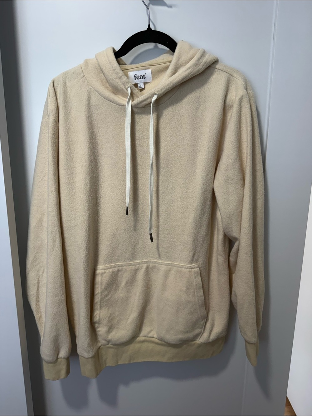 Feat Cream Fleece Hooded Sweatshirt